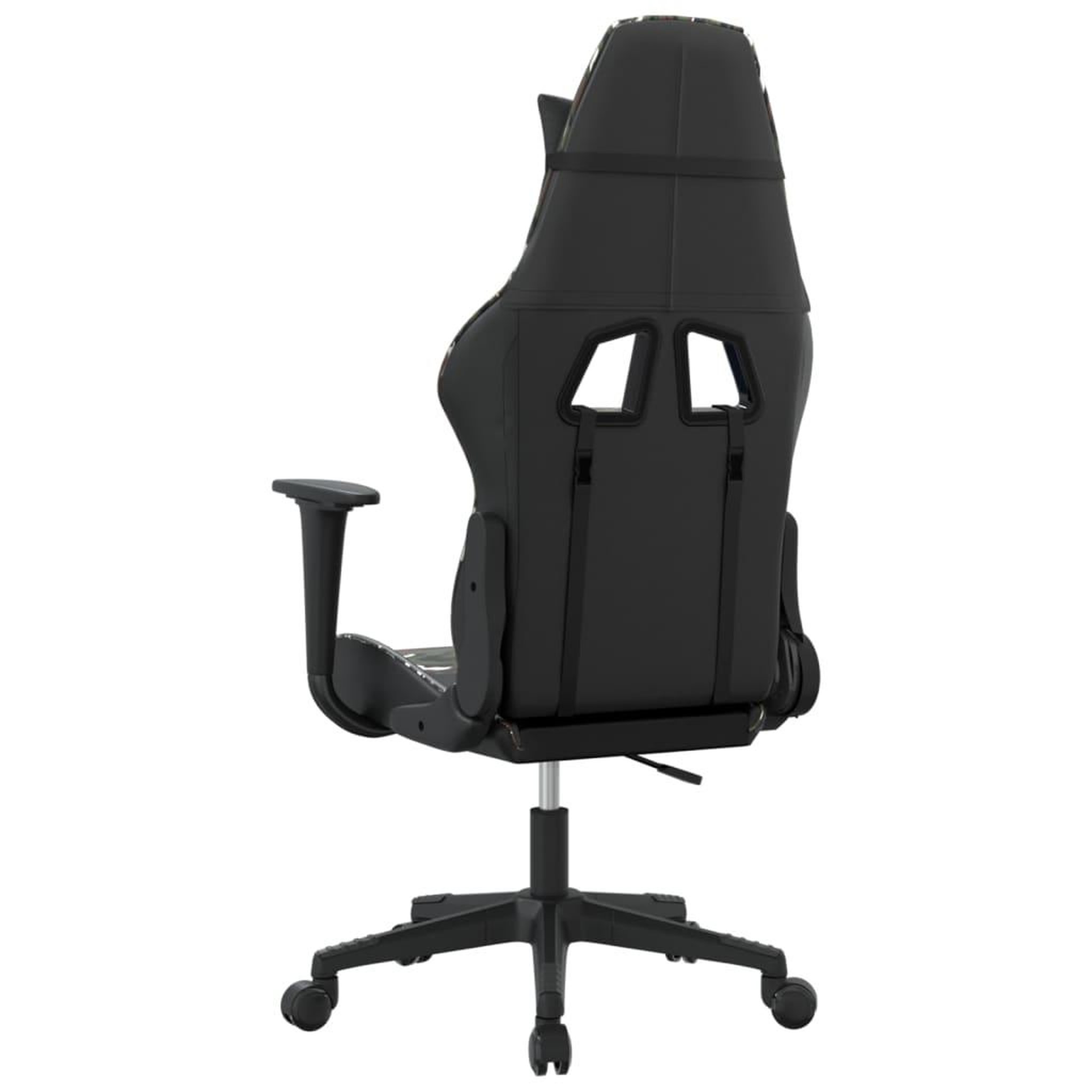 Voir la diapositive 5 : VIDAXL Chaise de jeu Noir et camouflage Similicuir
