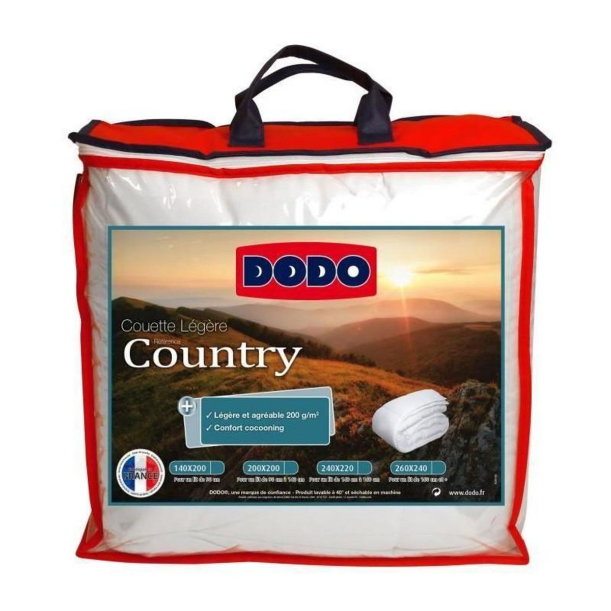 DODO DODO Couette legere Country - 140 x 200 cm - Blanc