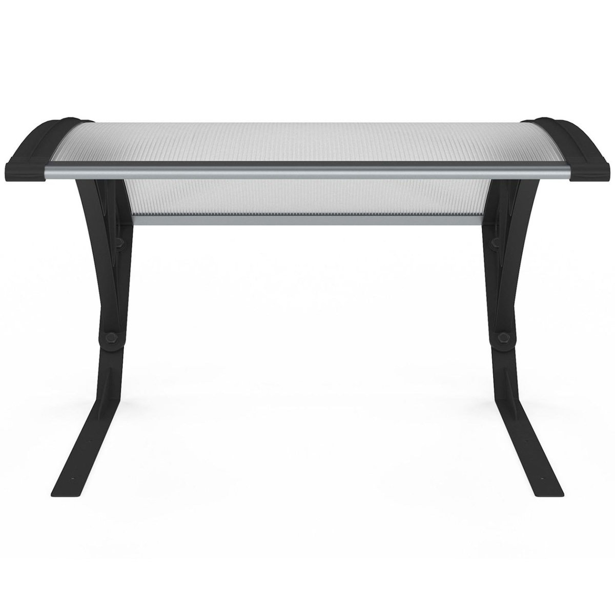 ID MARKET Toit de protection UV en polycarbonate pour robot tondeuse gris anthracite