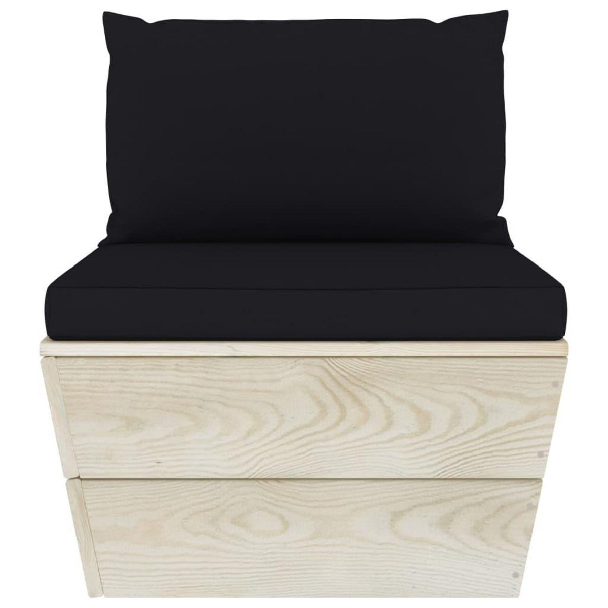 VIDAXL Salon de jardin palette 6 pcs avec coussins bois d'epicea