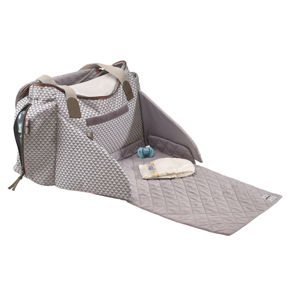 BEABA Sac à langer multi-rangements SYDNEY II - Gris corail