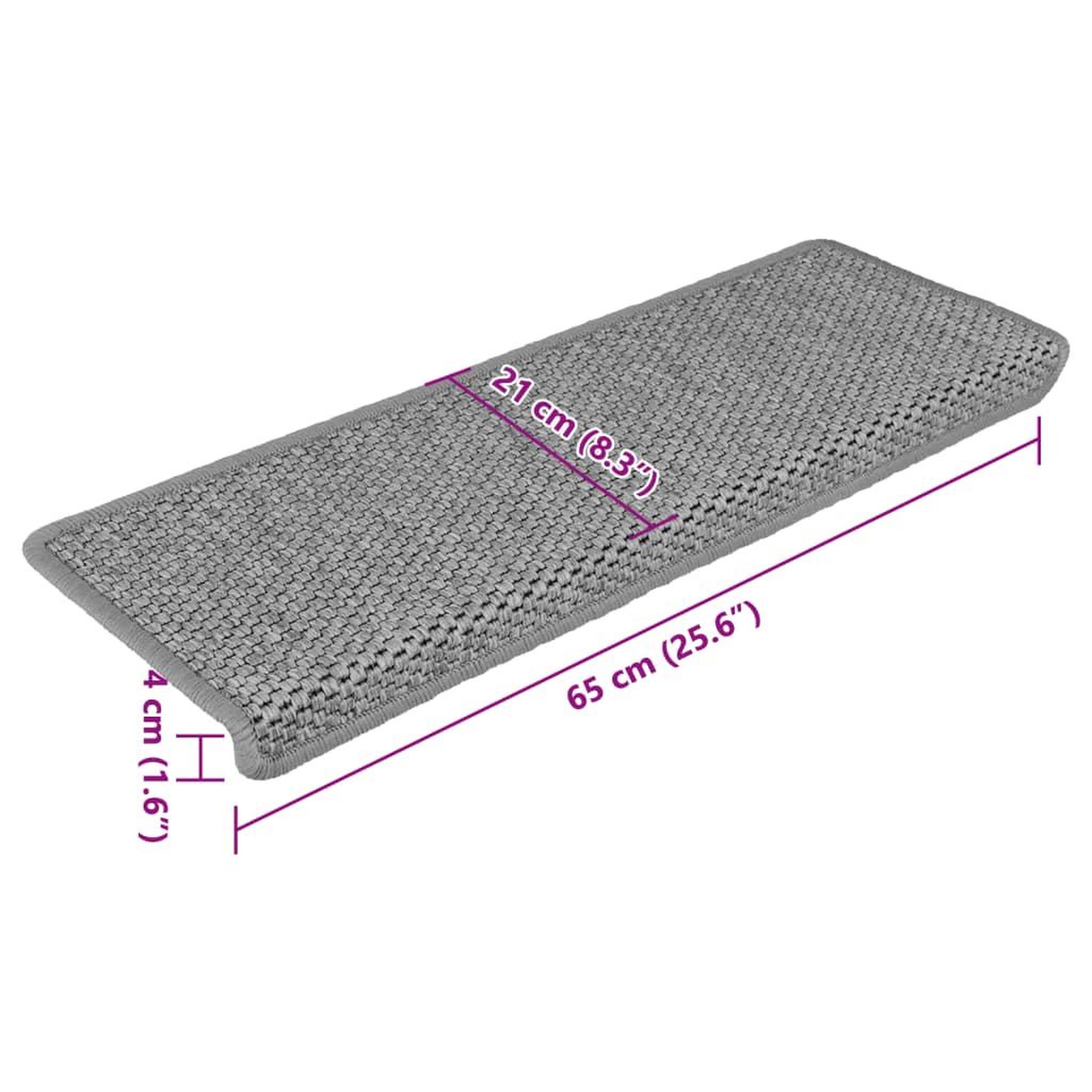 Voir la diapositive 6 : VIDAXL Tapis d'escalier autocollants 15 pcs 65x21x4 cm Argente
