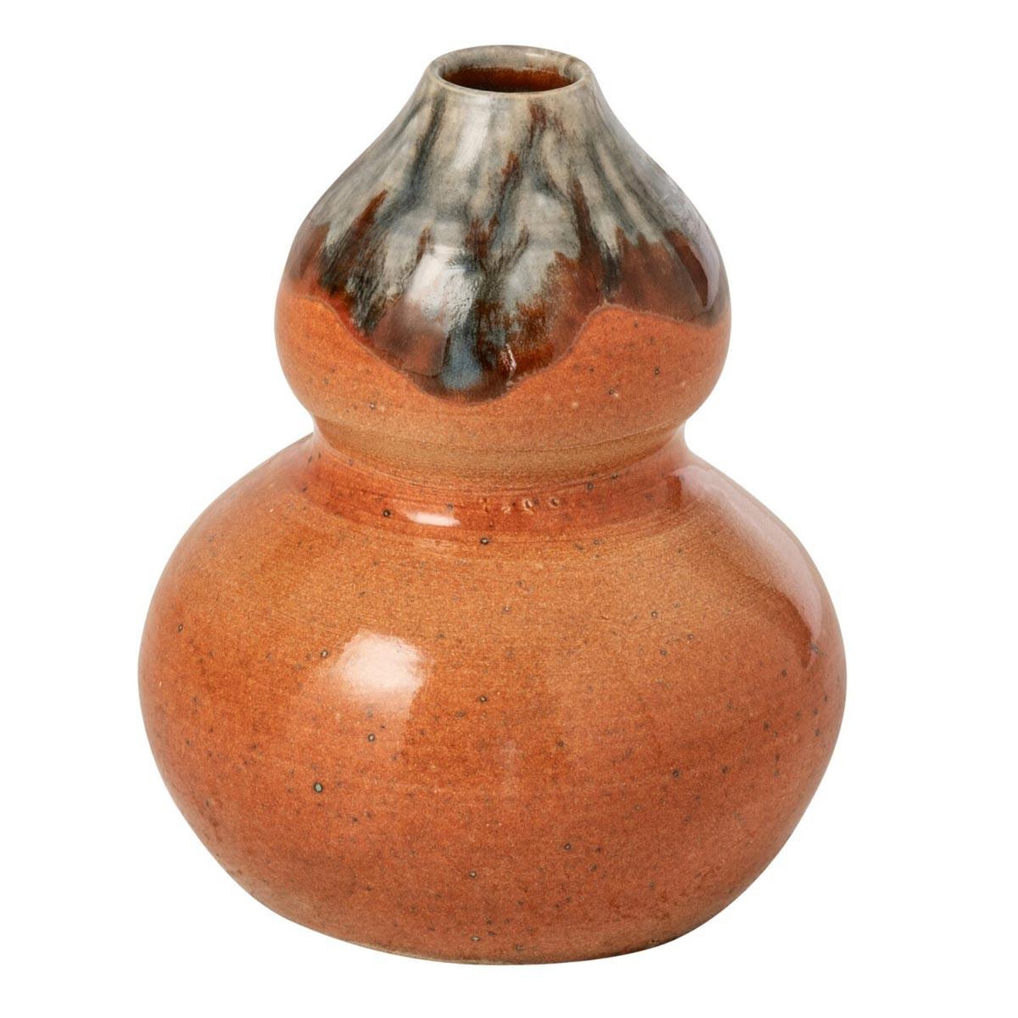 J-LINE Vase déco en céramique  tierra  21cm orange