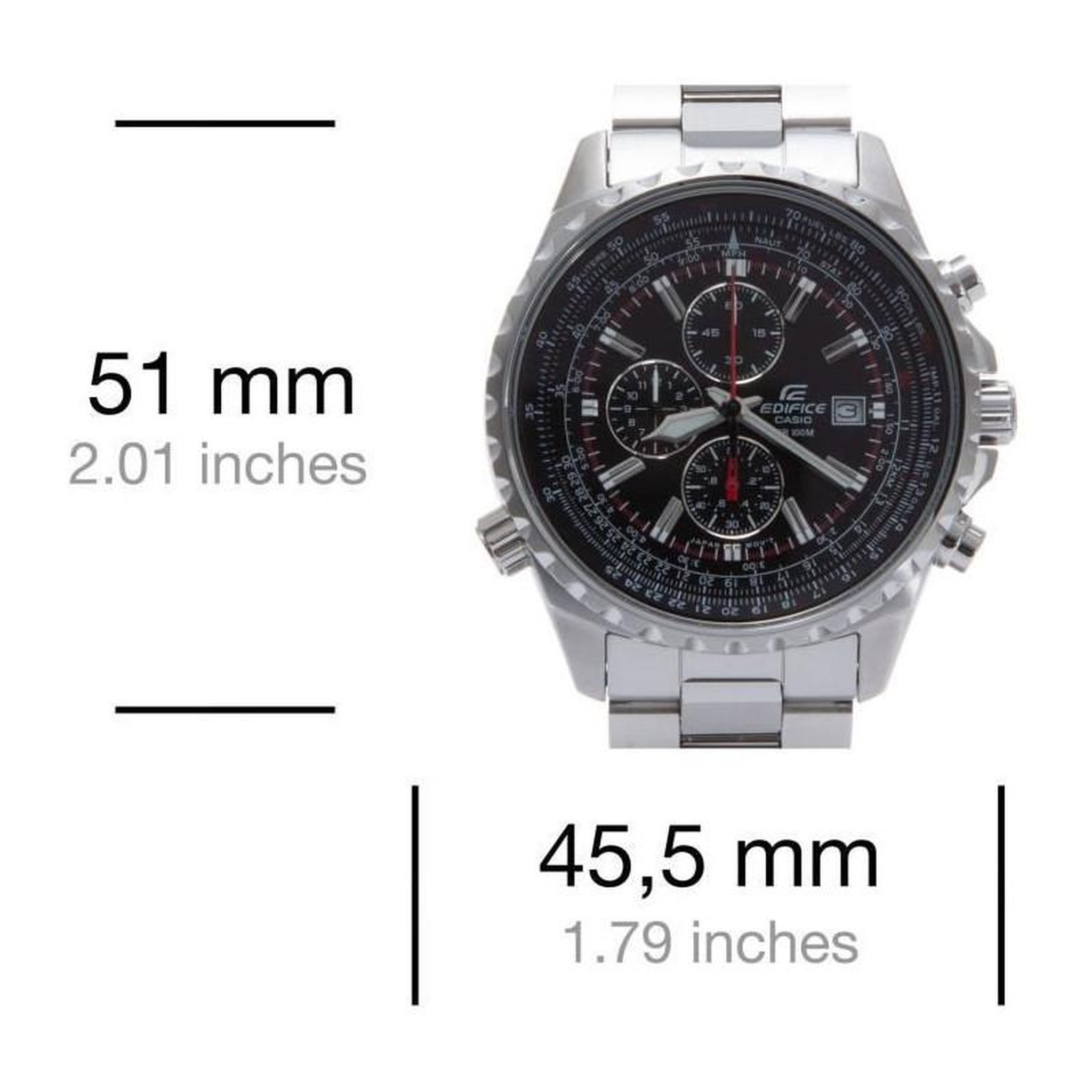 Voir la diapositive 4 : CASIO CASIO - Montre en acier inoxydable - EDIFICE - Gris