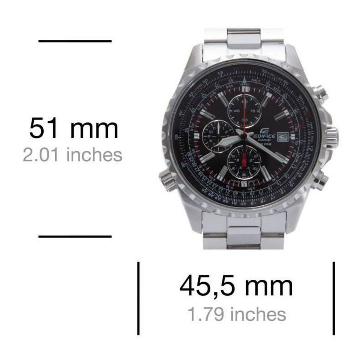 CASIO CASIO - Montre en acier inoxydable - EDIFICE - Gris