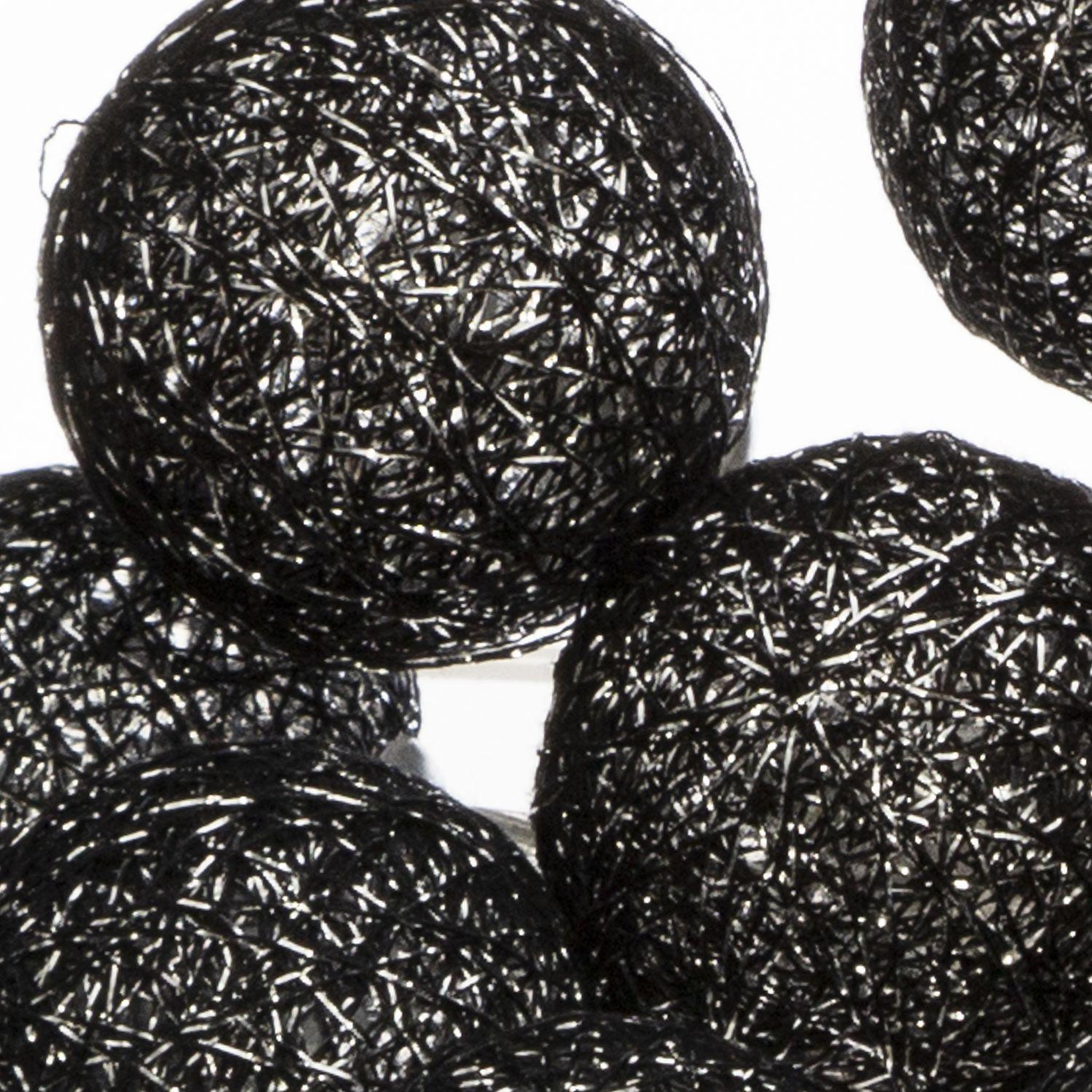 Voir la diapositive 2 : ATMOSPHERA Guirlande LED 10 boules - Noir argenté