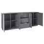 Voir la diapositive 2 : Buffet moderne 4 portes 3 tiroirs 220 cm LUCERA