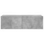Voir la diapositive 5 : VIDAXL Meuble TV Gris beton 100x30x30 cm Bois d'ingenierie