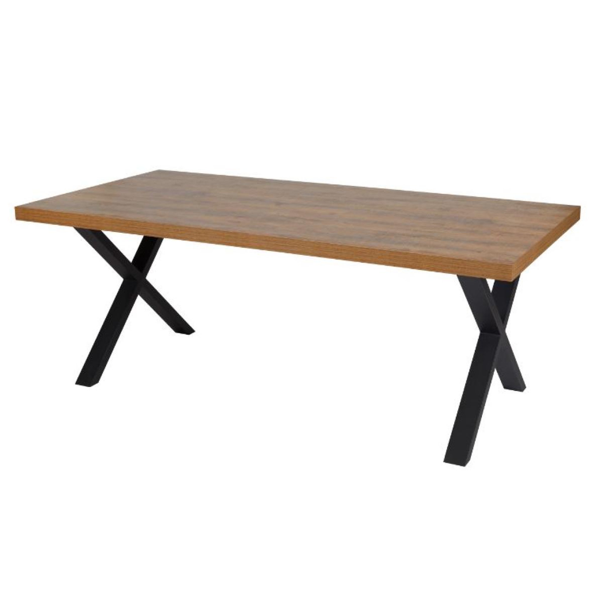 Voir la diapositive 6 : JLC KREATION Salle manger complète bois et noir SAMANTHA (buffet + table 200cm)