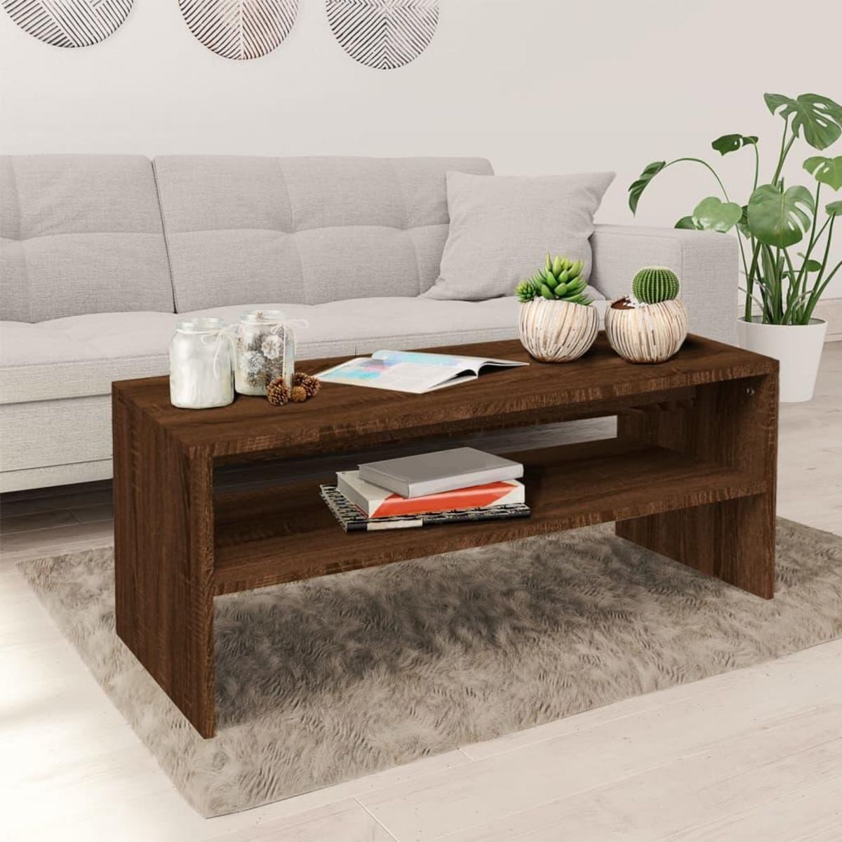 VIDAXL Table basse Chene marron 100x40x40 cm Bois d'ingenierie