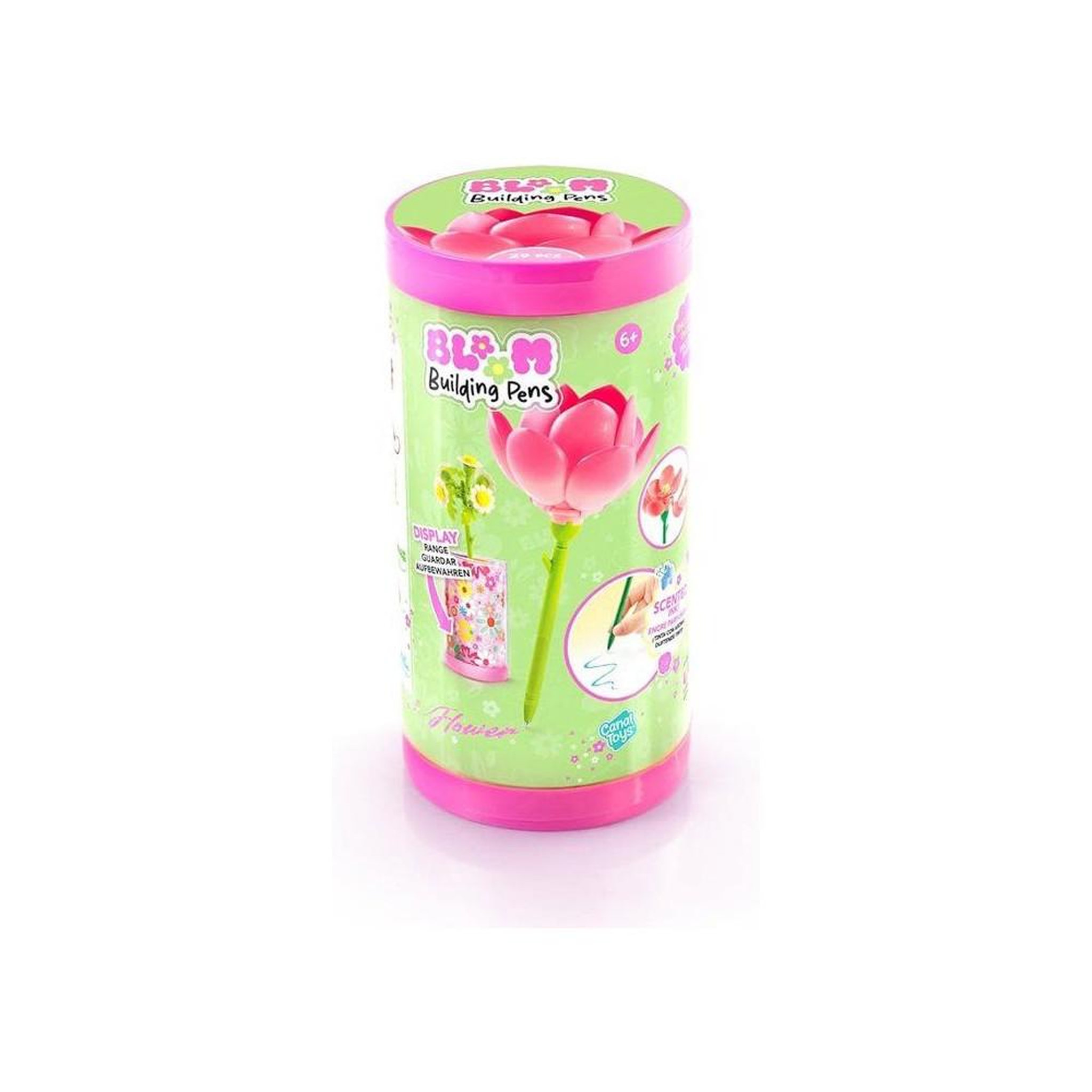 Voir la diapositive 2 : Canal Toys Canal Toys – BLOOM – Stylo Fleur a Construire – Encre pailletée et parfumée – 6 fleurs a collectionner – BLM 001