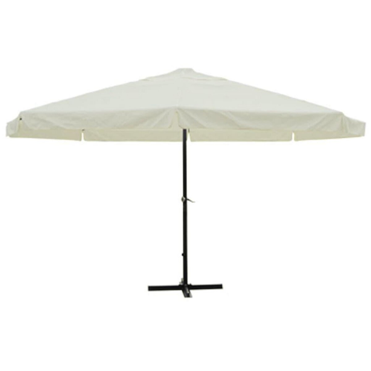 VIDAXL Parasol Blanc Aluminium 500 cm