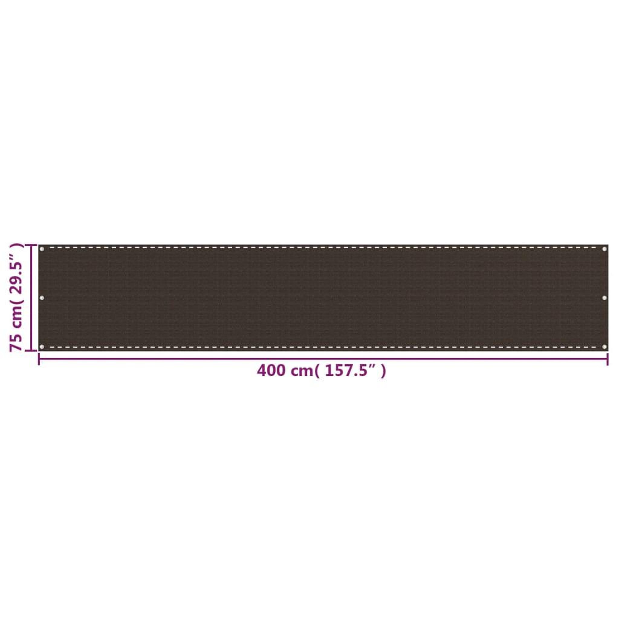 Voir la diapositive 5 : VIDAXL Ecran de balcon marron 75x400 cm pehd