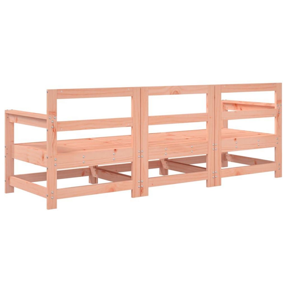 VIDAXL Salon de jardin 3 pcs bois massif douglas