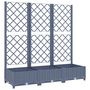 Voir la diapositive 2 : VIDAXL Jardiniere avec treillis bleu gris 120x40x121,5 cm PP