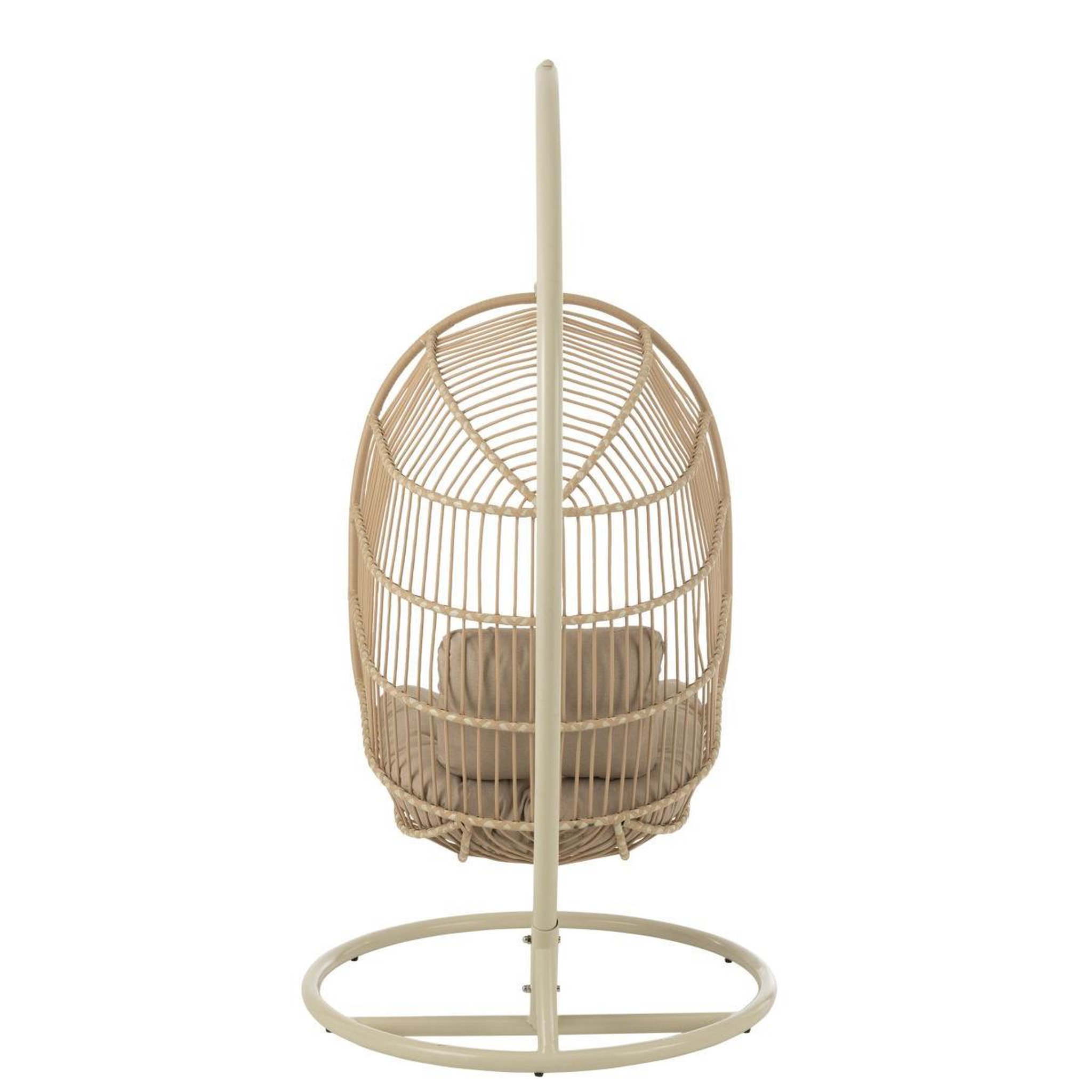 Voir la diapositive 4 : J-LINE Fauteuil suspendu design corde  egga  203cm beige