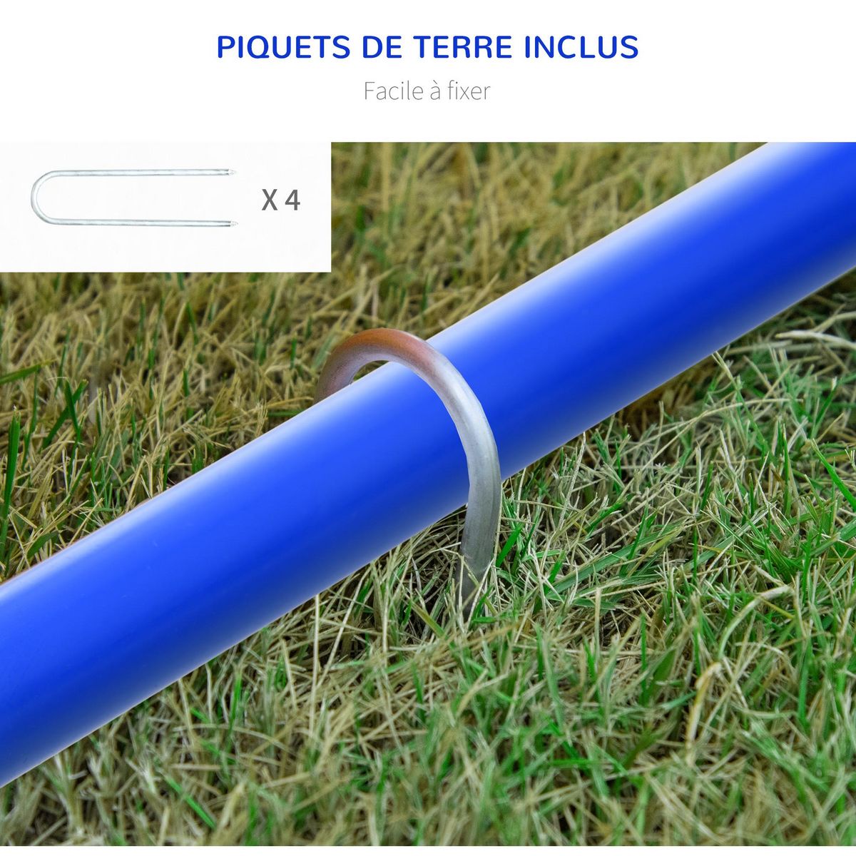 PAWHUT Kit d'agilité pour chien - 4 arcs d'agilité, sac de transport - plastique orange bleu