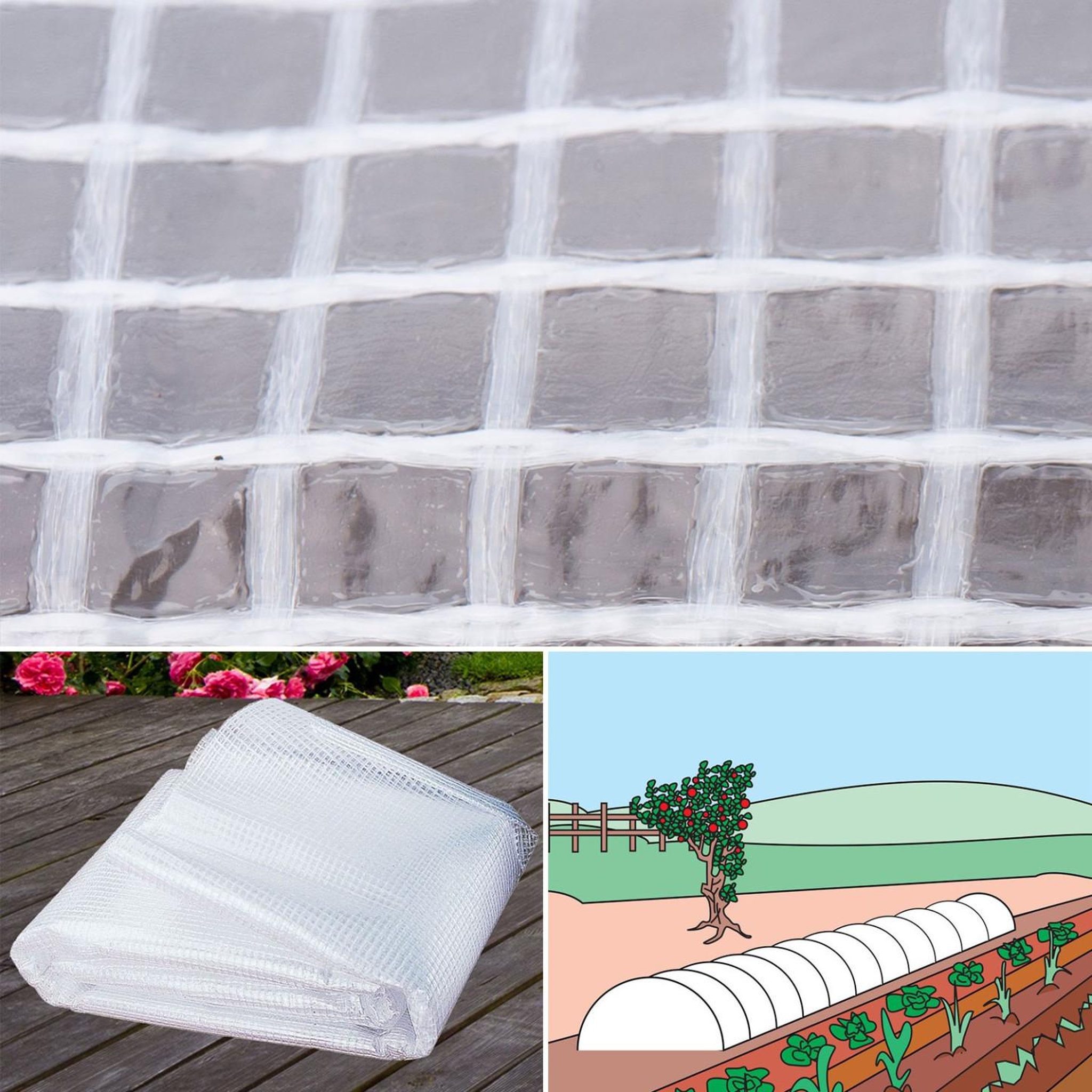 Voir la diapositive 6 : ID MARKET Bâche armée transparente 4x6 m renforcée