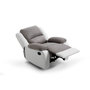 Voir la diapositive 2 : Fauteuil relax manuel HELENE tissu+ pu coloris gris et blanc 