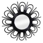 Paris Prix Miroir Mural Design en Rotin  Aina  43cm Noir