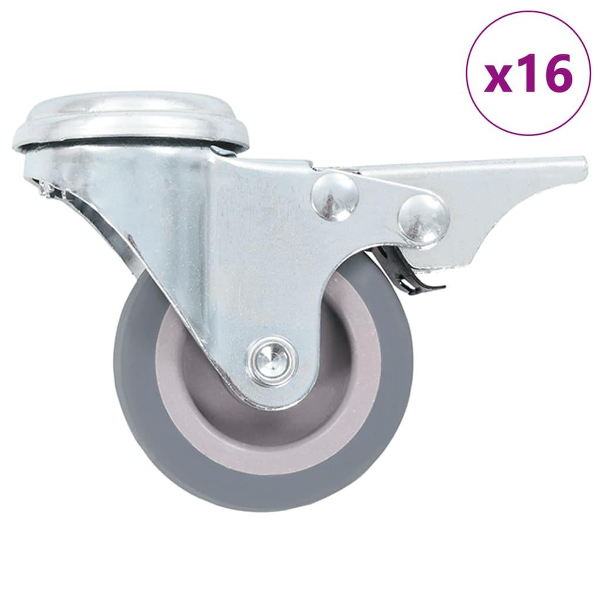 Voir la diapositive 1 : VIDAXL 16 pcs Roulettes pivotantes a trou de boulon 50 mm