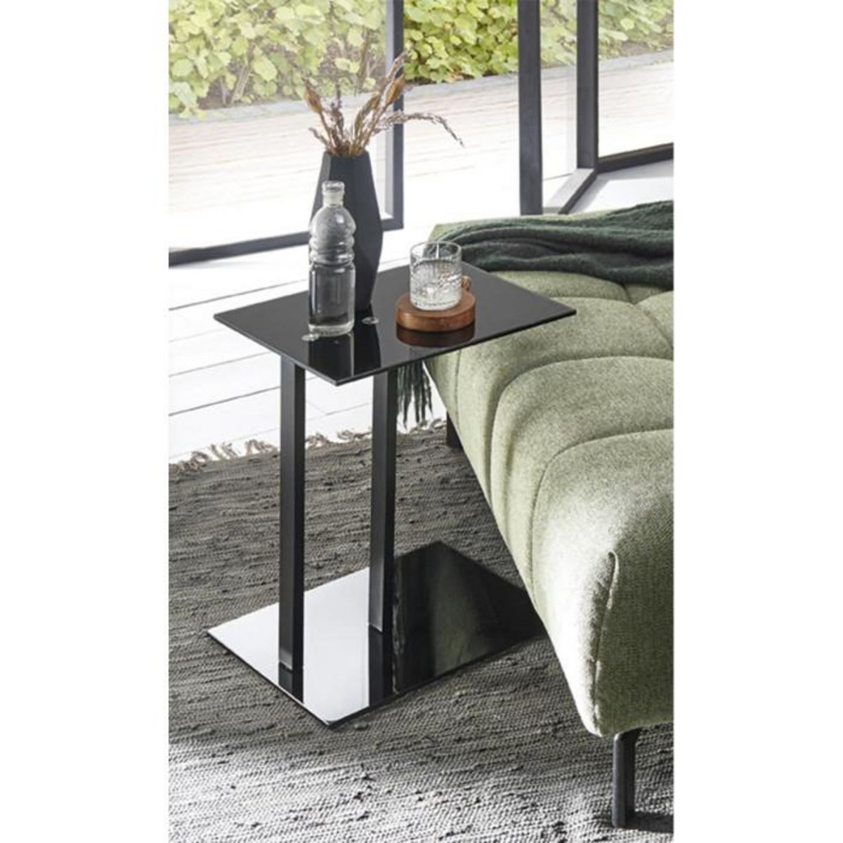 Paris Prix Table d'Appoint Design  Epox  50cm Noir