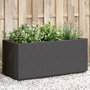 Voir la diapositive 1 : VIDAXL Jardiniere gris fonce 80x36x35 cm PP
