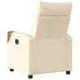 Voir la diapositive 5 : VIDAXL Fauteuil inclinable Creme Tissu