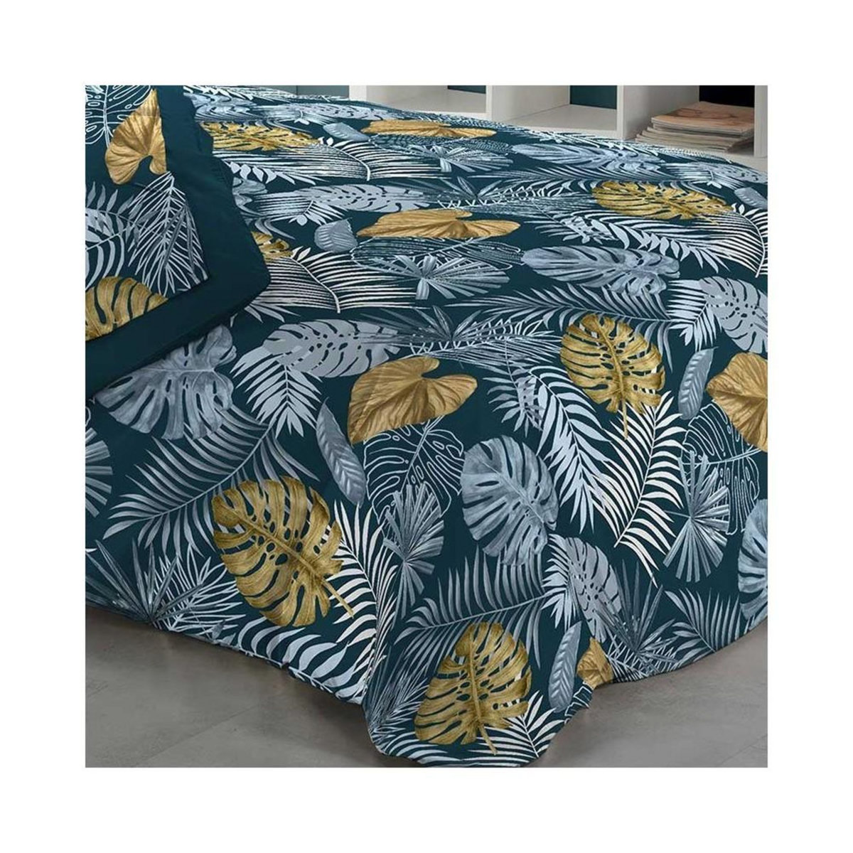 Douceur d'Intérieur Parure 4 pièces Betty Blue 2 personnes coton 57 fils