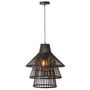 Voir la diapositive 2 : Paris Prix Lampe Suspension en Bambou  Midano  42cm Noir