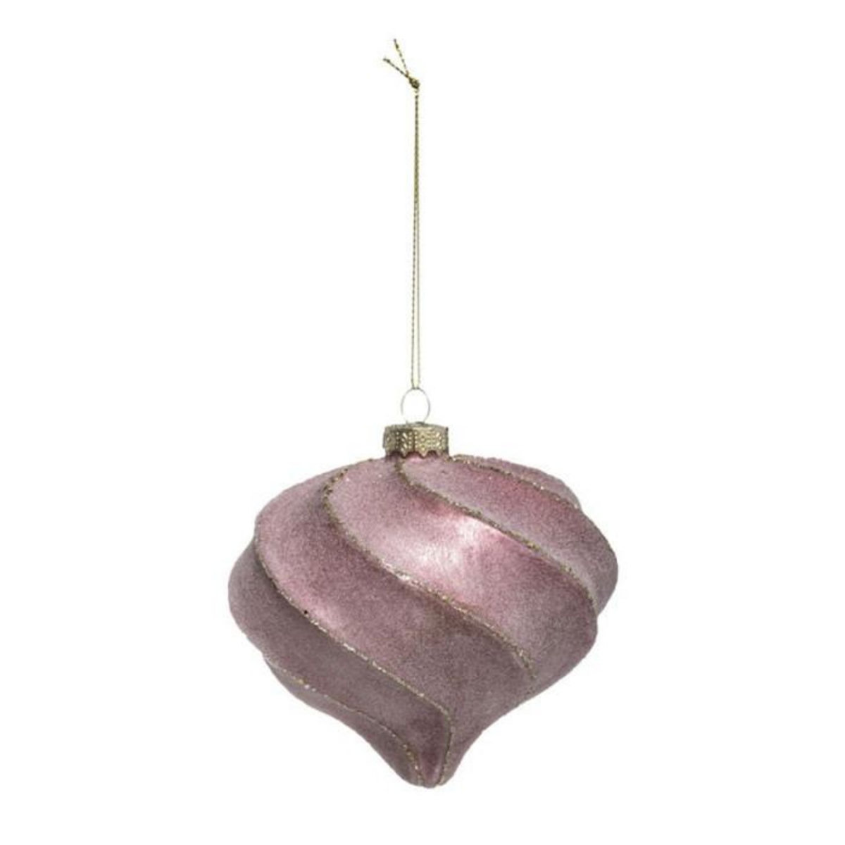 FEERIC LIGHT & CHRISTMAS Sujet de Noël Goutte  Héritage  10cm Rose