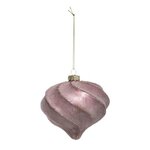 FEERIC LIGHT & CHRISTMAS Sujet de Noël Goutte  Héritage  10cm Rose