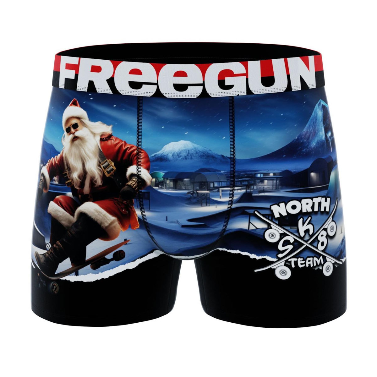FREEGUN Lot de 3 boxers homme Christmas