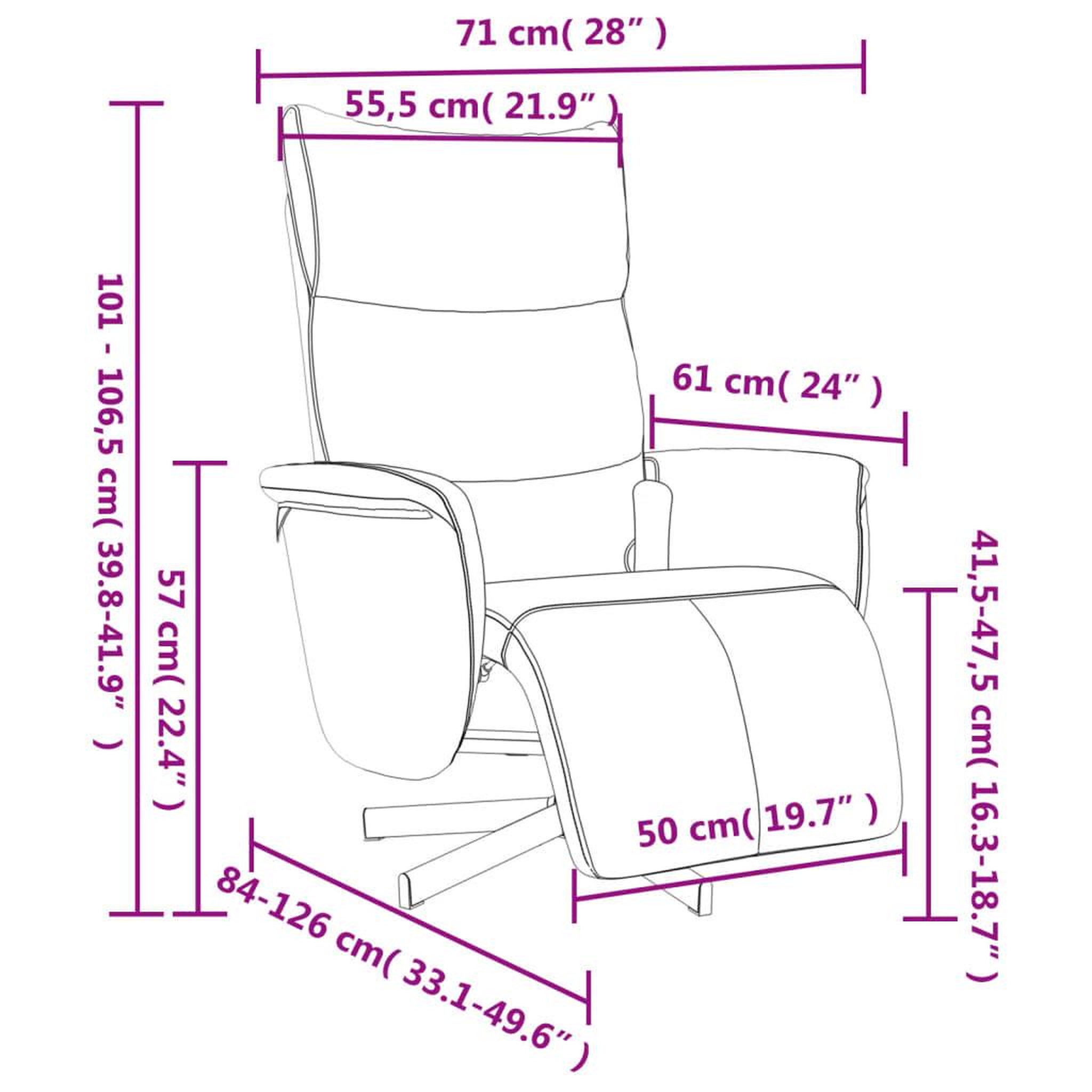 Voir la diapositive 6 : VIDAXL Fauteuil inclinable de massage repose-pieds marron similicuir