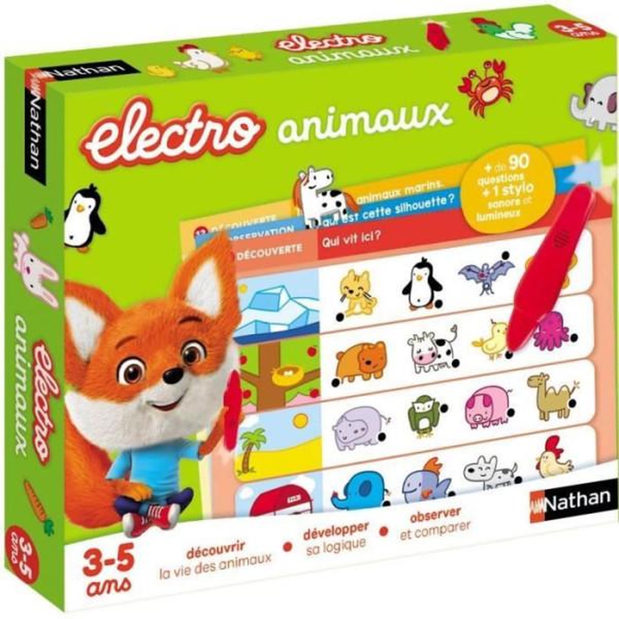 Voir la diapositive 3 : Nathan Jeu éducatif électronique - nathan - electro animaux - découverte des animaux - pour enfants de 3 ans et plus