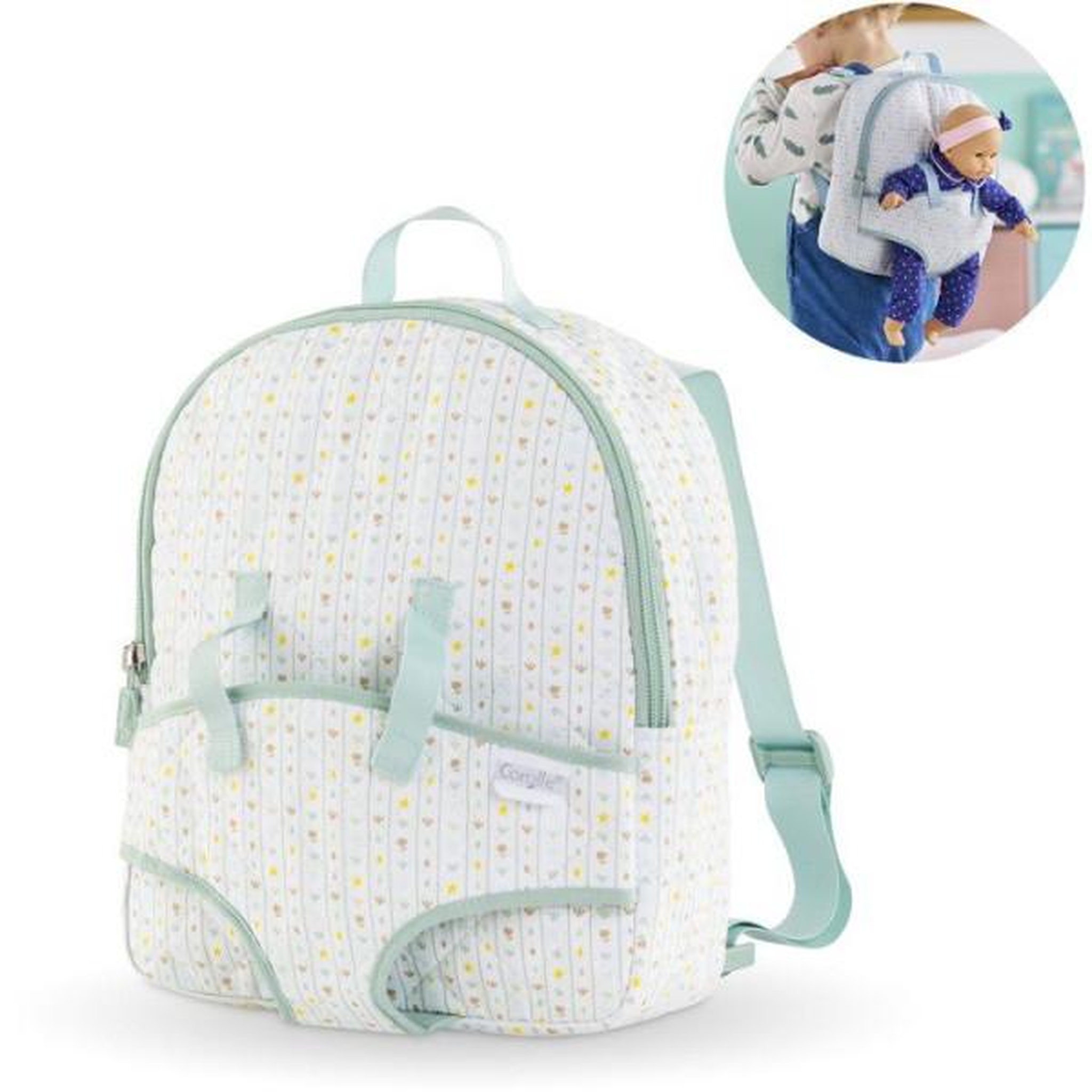 Voir la diapositive 1 : Corolle Mes Accessoires Poupons 30cm - COROLLE - Sac à dos Porte-Poupon - Motif Étoiles