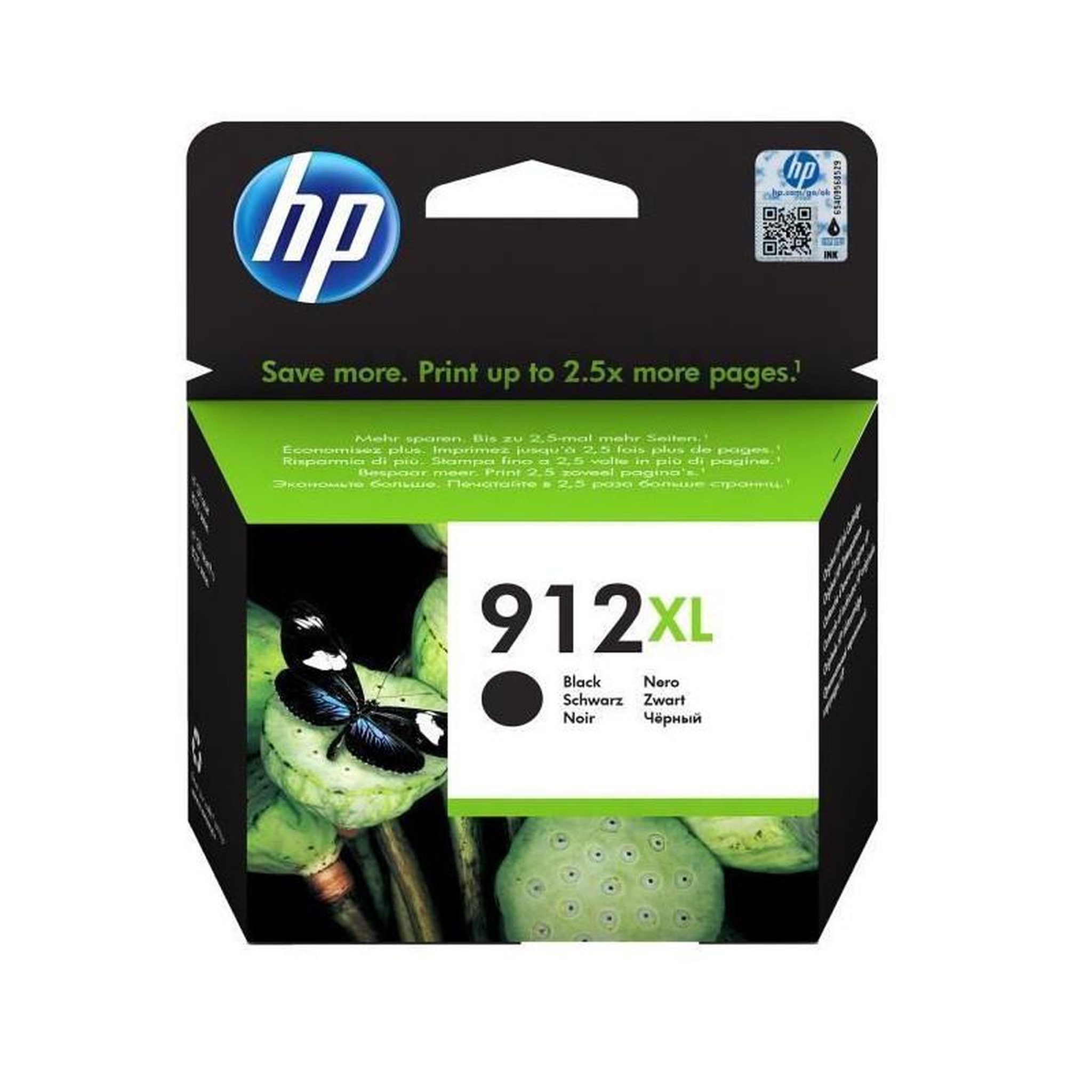 HP HP 912XL 3YL84AE Cart. dencre Noir authentique, grande capacite - HP OfficeJet Pro 8022/ 8023/ 8024/ 8025