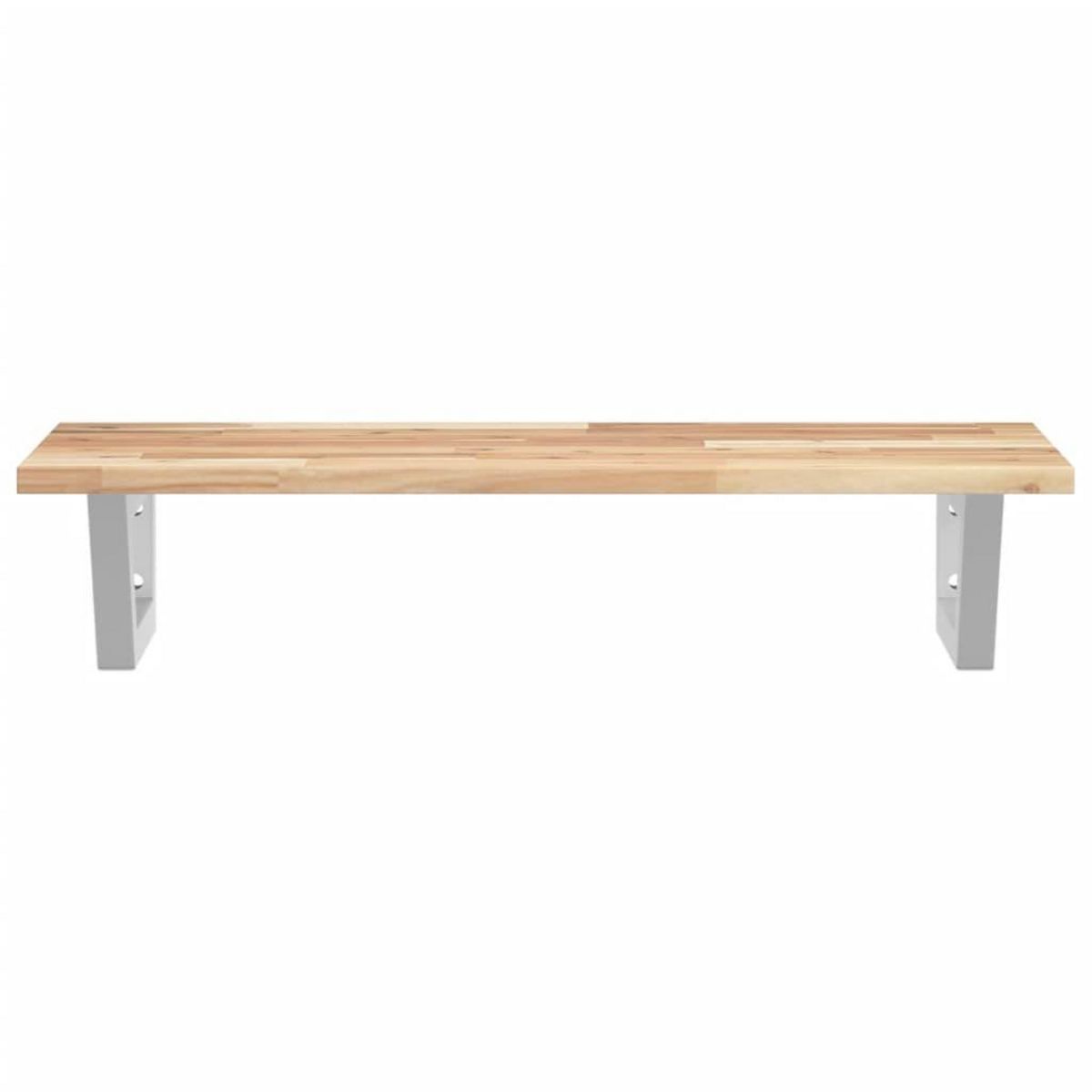 VIDAXL Etagere de vasque murale acier et bois massif d'acacia