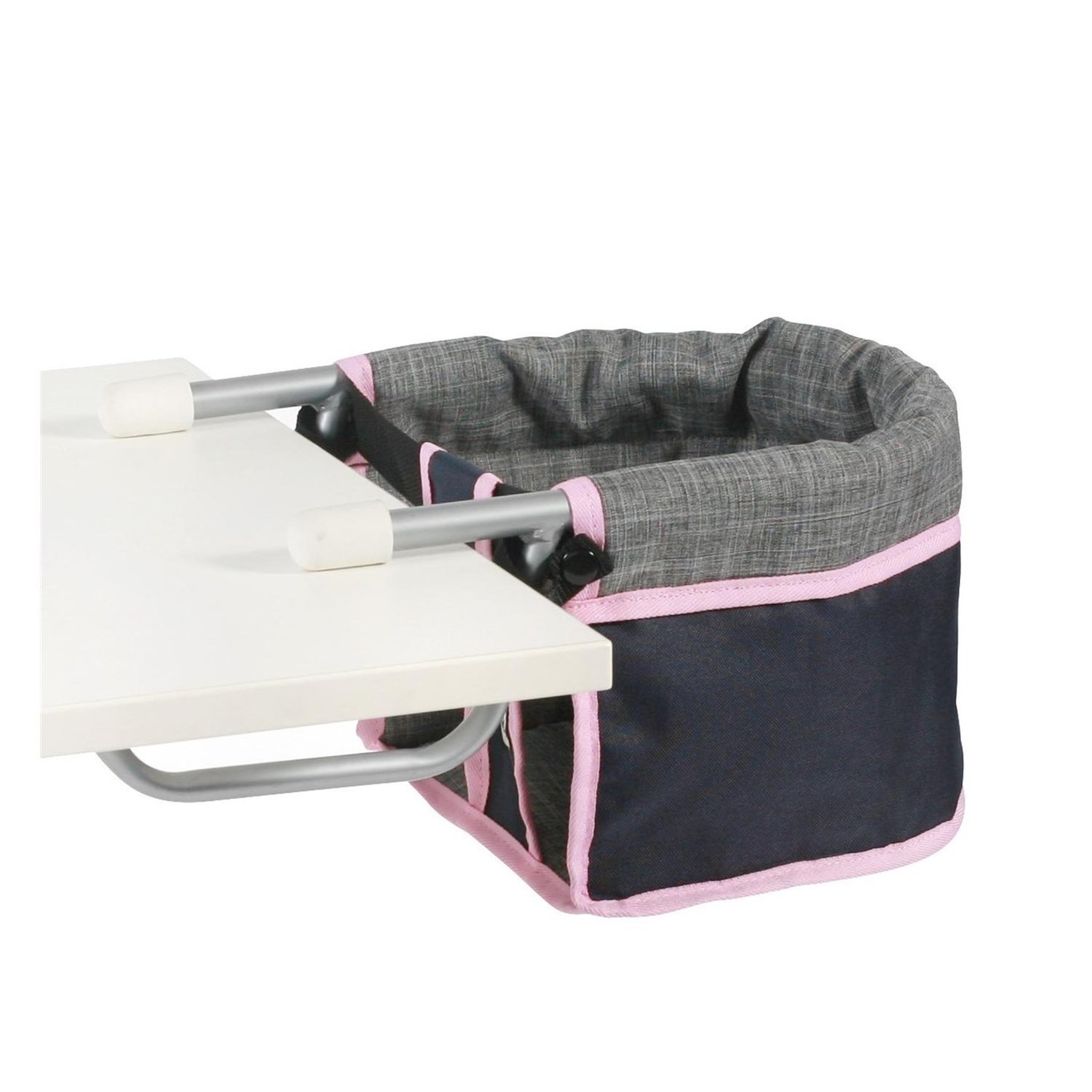 BAYER CHIC 2000 Siège de table de poupée, Mélange anthracite - bleu foncé - rose