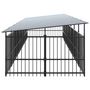 Voir la diapositive 4 : VIDAXL Chenil d'exterieur avec toit pour chiens Acier 13,14 m²
