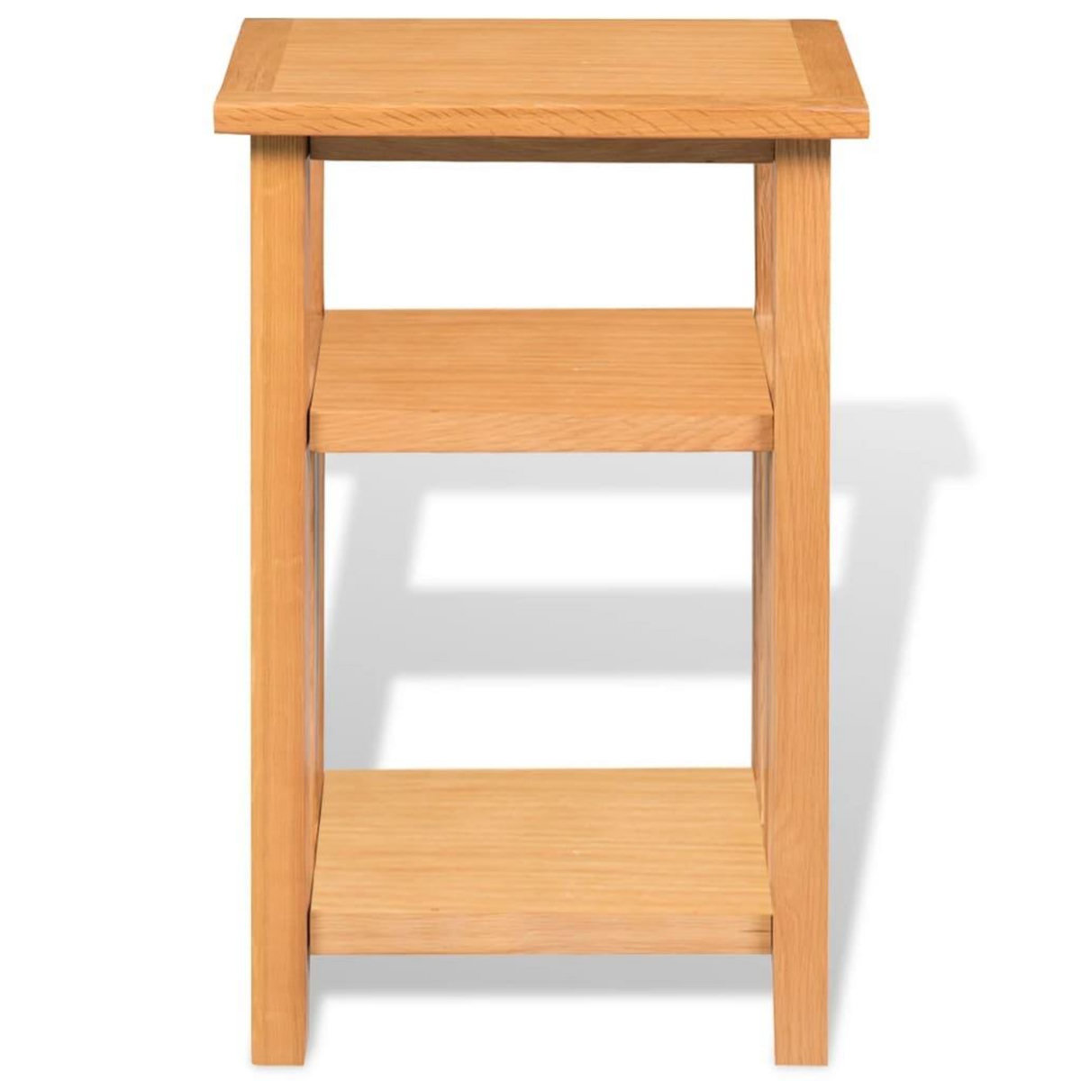 VIDAXL Table d'appoint avec etagere a revues Chene massif 27x35x55 cm