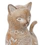 Voir la diapositive 2 : ATMOSPHERA Statuette Chat Déco  Lindo  18cm Beige