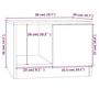 Voir la diapositive 6 : VIDAXL Table basse gris beton 50x50x36 cm bois d'ingenierie