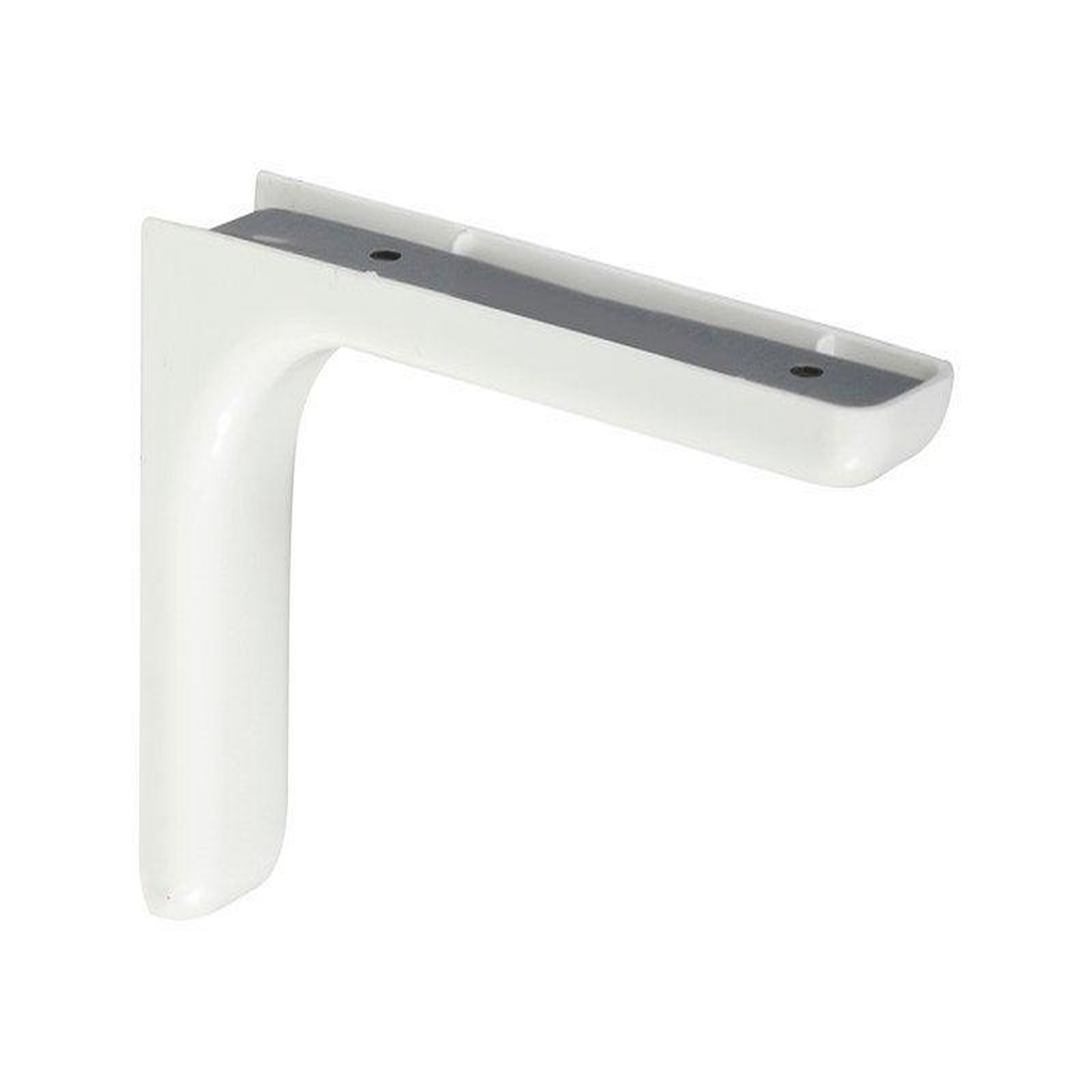 CIME Equerre Léonard Acier Plastifié Blanc, H.8 X P.11.7 Cm
