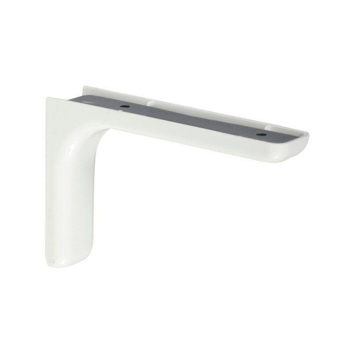 CIME Equerre Léonard Acier Plastifié Blanc, H.8 X P.11.7 Cm