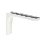 CIME Equerre Léonard Acier Plastifié Blanc, H.8 X P.11.7 Cm