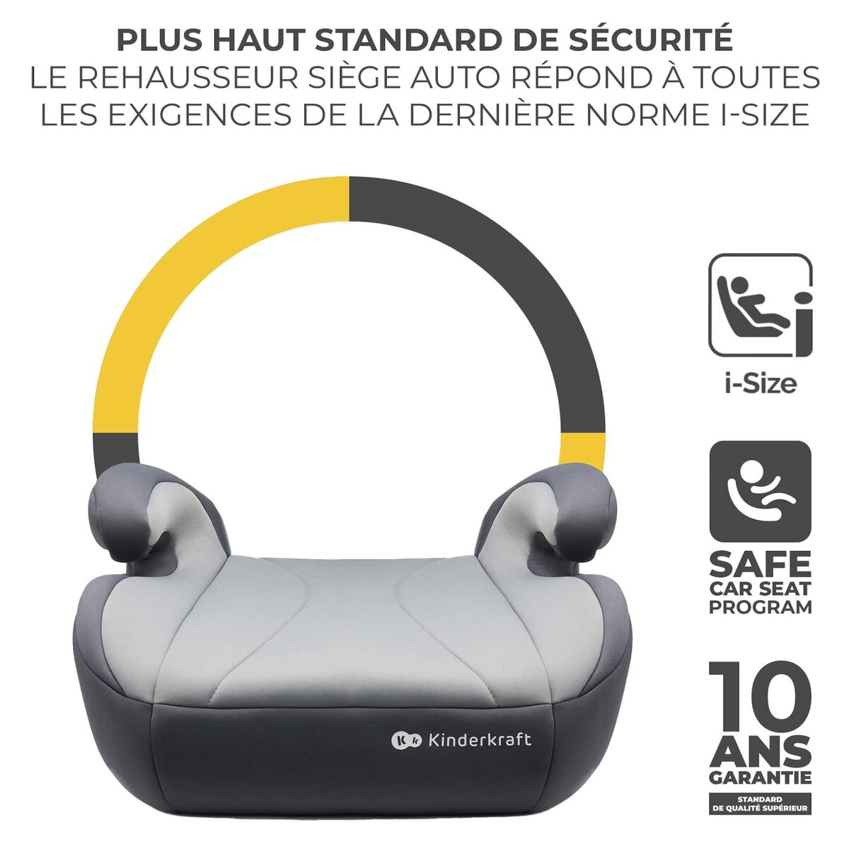 KINDERKRAFT Rehausseur auto i-size isofix r129 – modèle i-boost