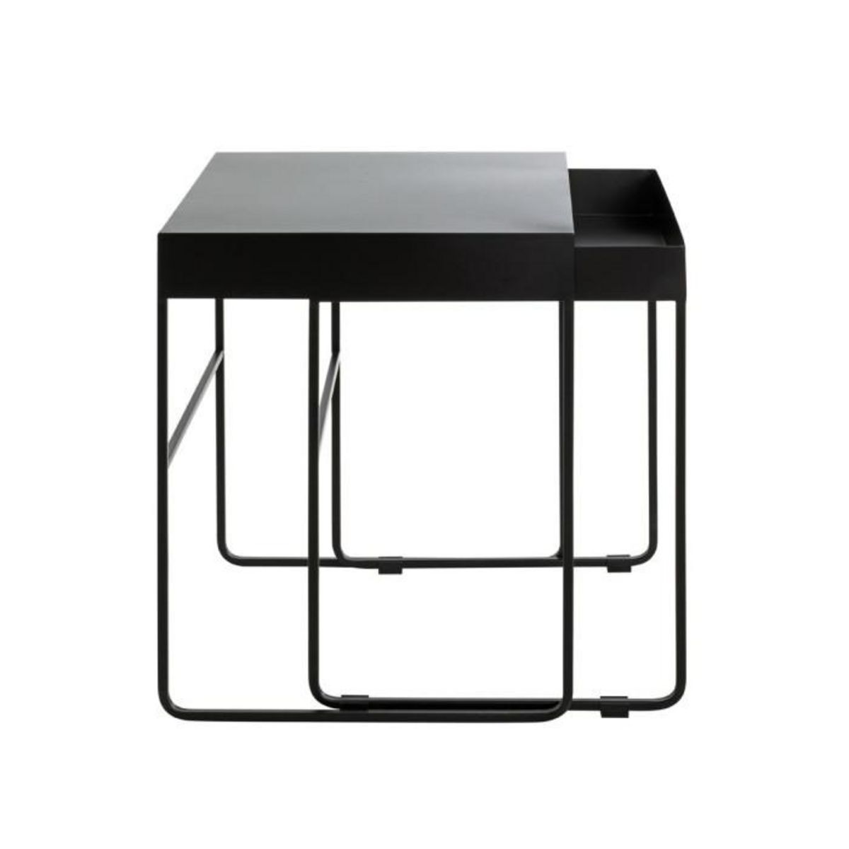 Paris Prix Lot de 2 Tables d'Appoint Design  Lirola  54cm Noir