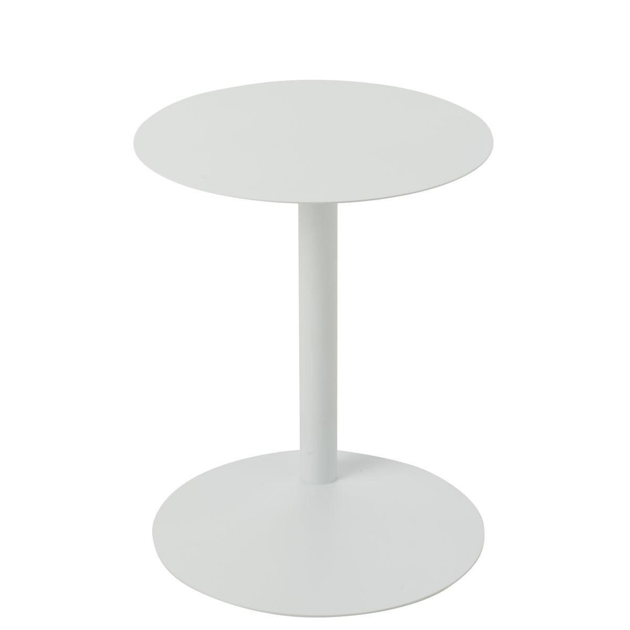 Voir la diapositive 3 : J-LINE Table d'appoint ronde en métal  reva  50cm blanc