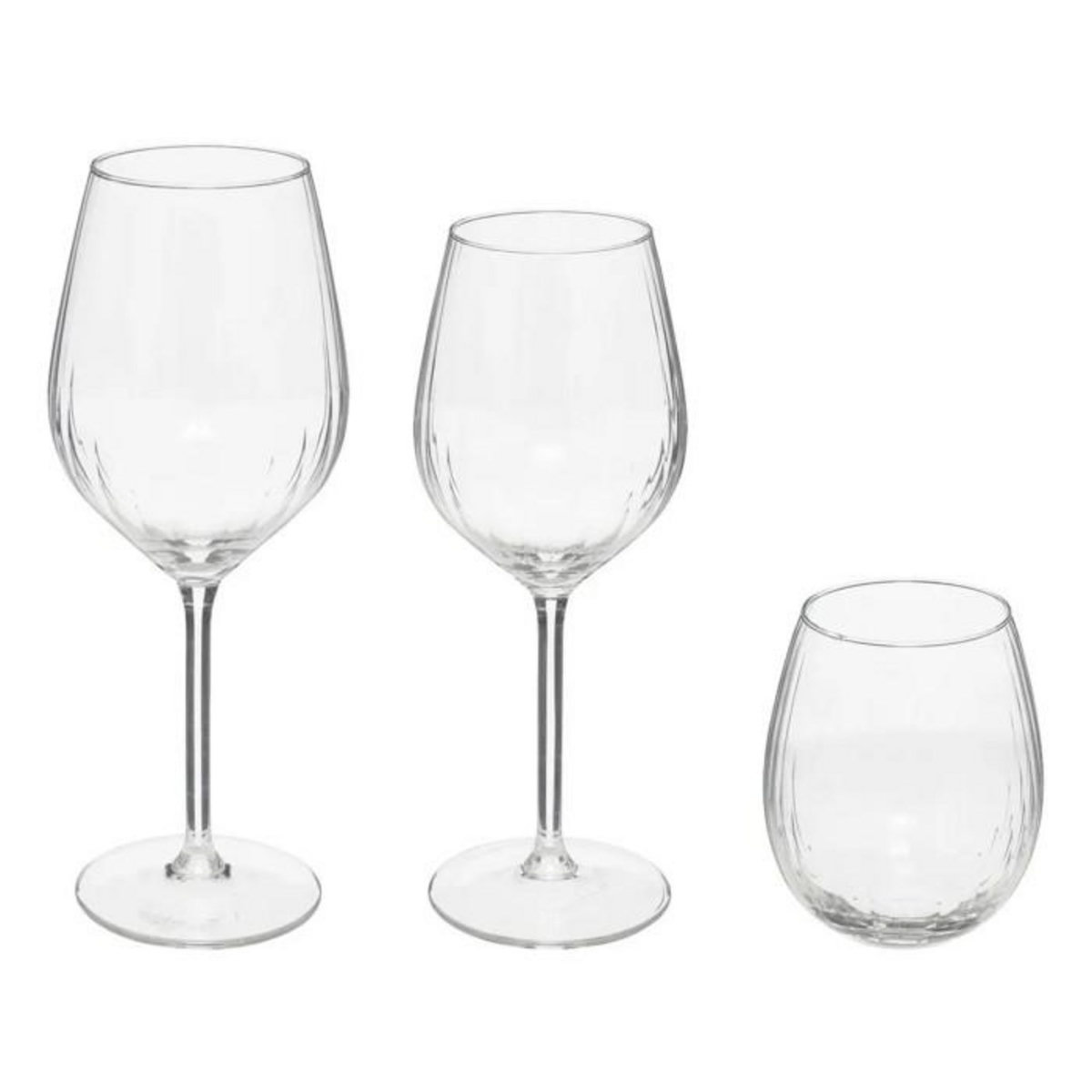 SECRET DE GOURMET Service de Verre 12 Pièces  Volta  23cm Transparent
